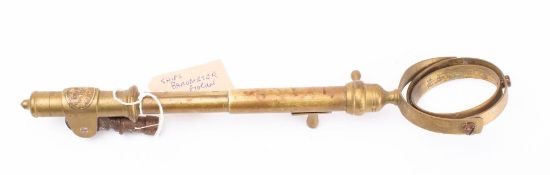 A folding brass ship's barometer gimbal by A Carter Limited,
