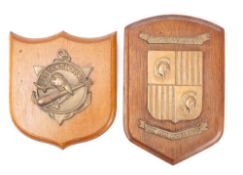 A bronze wardroom badge for the American Edsall-class destroyer escort USS 'Roy O.