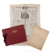 A WWII period photograph album and service record for William Arthur Francis Fryer,