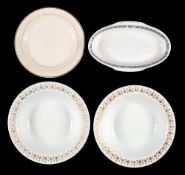 A Cunard Steamship Company Ltd earthenware serving dish: with black transfer decoration 21.
