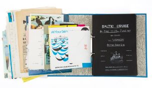 A collection of ephemera for the British India Line Baltic Cruise aboard SS 'Uganda',