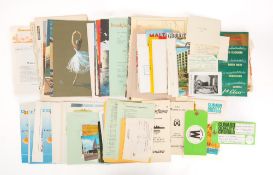 A collection of ephemera for the Cunard Line Mediterranean Cruise aboard RMS 'Mauretania',