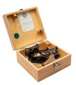 An 8 inch radius vernier sextant by Heath Navigational Ltd, London: serial number '70098',