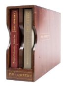 A mid-20th century P&O-Orient Line travel agents two volume 'Manual of Information' in mahogany