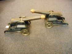 A pair of Winchester 10- bore signal cannon from Salcombe yacht club: 12 inch barrels marked 'Not