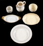A P&O earthenware oval side dish and bowl: together with a British Commonwealth Lines milk jug,