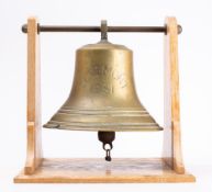 The bronze ship's bell from the Mersey Ferries MV 'Egremont' by John Roby Ltd, Rainhill,