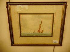 * John Russell Chancellor [1925-1984]- South coast trawler,:- signed bottom right watercolour,