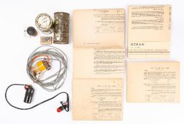 A small group of WWII period lifeboat equipment and provisions: including an Easco lifeboat jacket