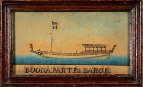 Of Napoleonic Interest - An early 19th century watercolour 'Buonaparte's barge' (sic): unsigned, ,