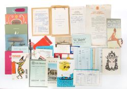 A collection of 1950s Orient Line ephemera for SS 'Orion' and SS 'Orsova': comprising SS 'Orion
