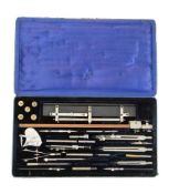 A cased Marine Architect's 'Pracision' geometry set by Otto Fennel Sohne Cassel, Germany: with rule,