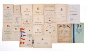 A collection of late 19th/early 20th century Yacht Club regatta programmes collected by Sir Harold