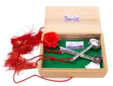 A silver plated launching commemorative hammer and axe for the P&O ferry MV 'Ibex' 20th April,