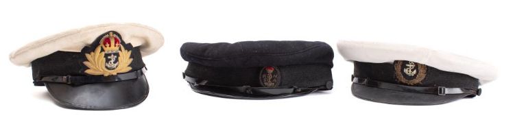 A Royal Navy Officer's peaked cap by Gieves,