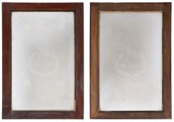 Two framed panels of acid etched glass from the Royal Navy Canopus-class battleship HMS 'Glory':