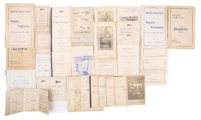 A collection of late 19th/early 20th century Penarth Yacht Club regatta programmes and sailing