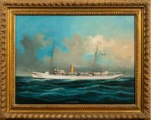 Anglo/Chinese School 20th Century- H.M.S. Alacrity,:- oil on canvas, 30 x 40cm.