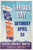 An early 20th century 'Sailor's Day' poster, published by E G Berryman & Sons, Ltd,