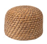 A wicker ropework bee skep:, 42cm diameter.