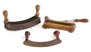 A two division steel twin-handled herb cutter:,