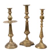 A brass candlestick: in the 17th Century taste,