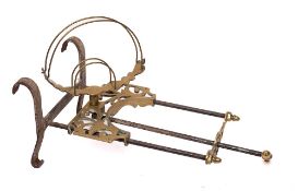 A Georgian iron and brass adjustable toaster:,