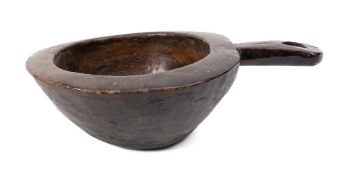 A Continental fruitwood circular hanging bowl:.