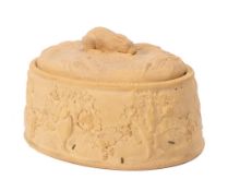 A Caneware oval pie dish,