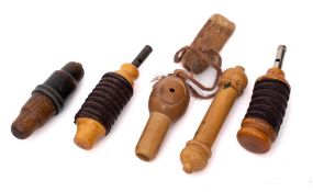 Five various treen bird calls:.