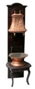 A 19th Century French walnut and copper water fountain:,
