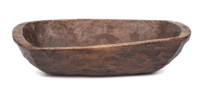 A sycamore adzed oblong dough trough:, 51 x 29.5cm.