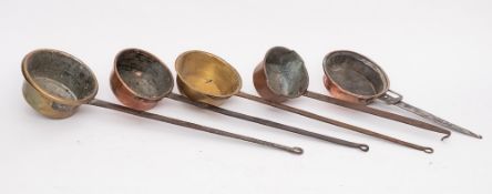 A collection of five copper,