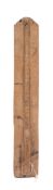 An 18th Century sycamore dairy board:, the centre handle carved below 'Anno 1786 DEN 24 MARTIUS',
