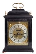 Brounker Watts, London an ebonised bracket clock: the eight-day duration, five-pillar,