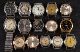 Poljot, a stainless steel gentlemans alarm wristwatch: serial number 702617,