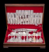 A silver plated Kings pattern flatware service: six setting includes, table knives, dessert knives,