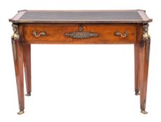 A mahogany and gilt metal mounted bureau plat in Empire style, 20th century,