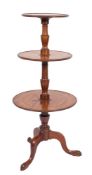 A George III mahogany dumb waiter, late 18th century,
