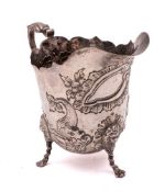 An Edward VII Irish silver cream jug, maker's mark worn, Dublin, 1908, stamped Egan, Cork,