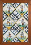 A set of six Dutch polychrome delftware tiles: in the 17th century manner,