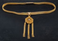 A Victorian, Etruscan Revival, round,