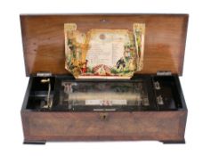 A late 19th century Swiss musical box: playing twelve airs,