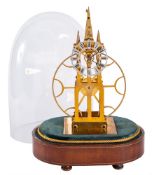 A Great Wheel long duration skeleton clock: the single-fusee timepiece movement having an anchor