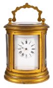 Delépine-Barrois, a miniature oval carriage clock: the eight-day duration,
