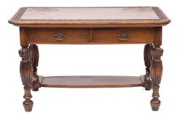 A carved oak hall table in Italian 17th century taste, early 20th century,