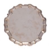 A George V silver salver, maker C S Harris & Sons Ltd, London, 1921: inscribed,