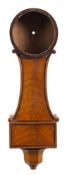 A small mahogany wall clock case: to take a three-inch round dialled movement,