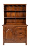 An oak dresser in 18th century style, 20th century,