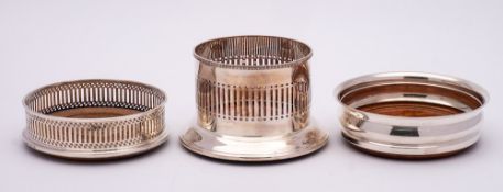 An Elizabeth II silver bottle coaster, maker Asprey & Co Ltd, Sheffield,